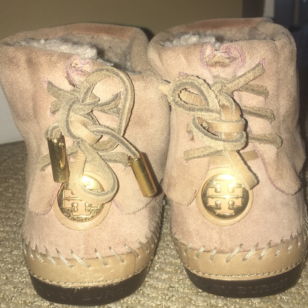 Tory Burch Tan Moccasin Booties Size 9